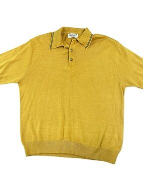 Vintage 1960/70s Arnold Palmer X Robert Bruce golden Wintuk acrylic sweater USA